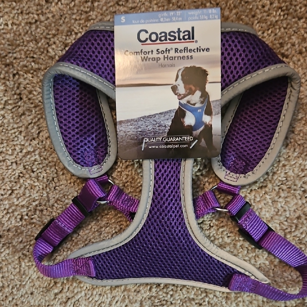 Coastal Purple Reflective Dog Harness